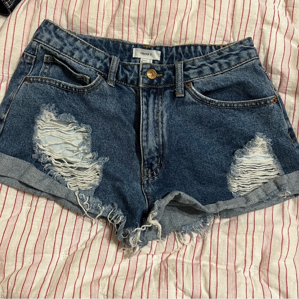 Forever 21 Distressed Denim Shorts size 27